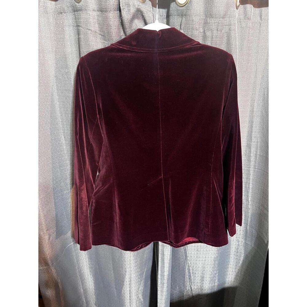 Vintage burgundy velvet Blazer - Picture 6 of 6